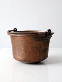 antique copper hearth pot