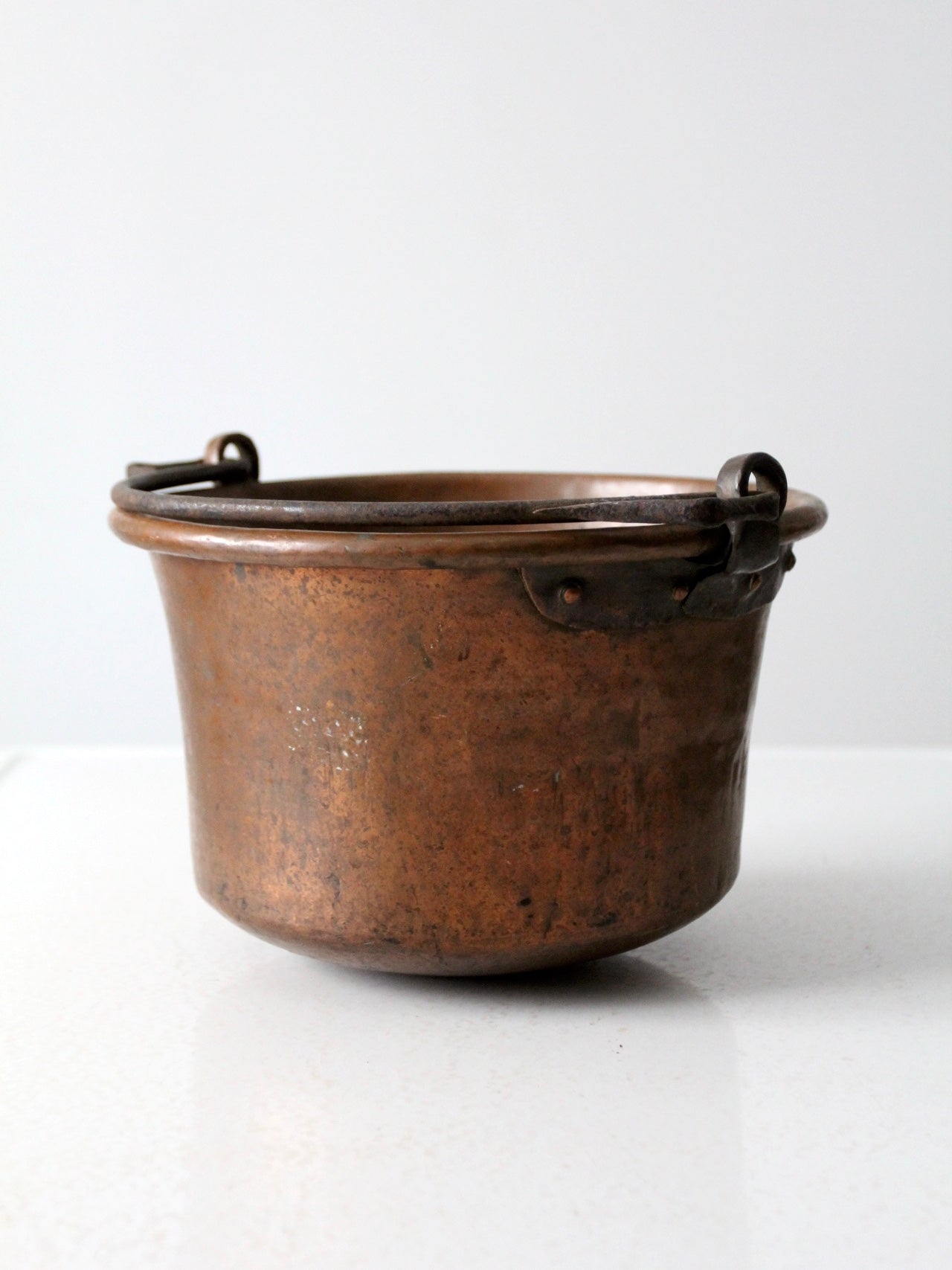 antique copper hearth pot