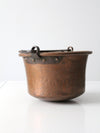 antique copper hearth pot