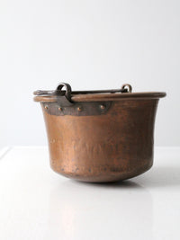 antique copper hearth pot