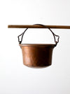 antique copper hearth pot