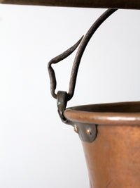 antique copper hearth pot
