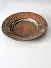 antique shallow copper bowl