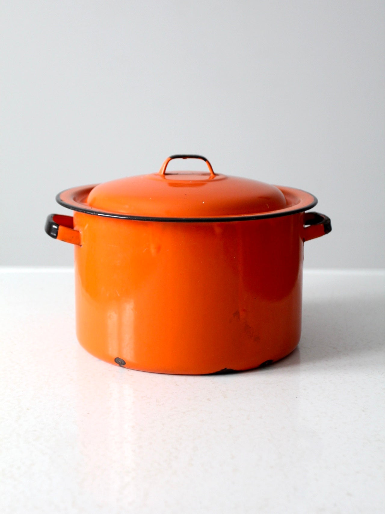 mid-century enamelware pot