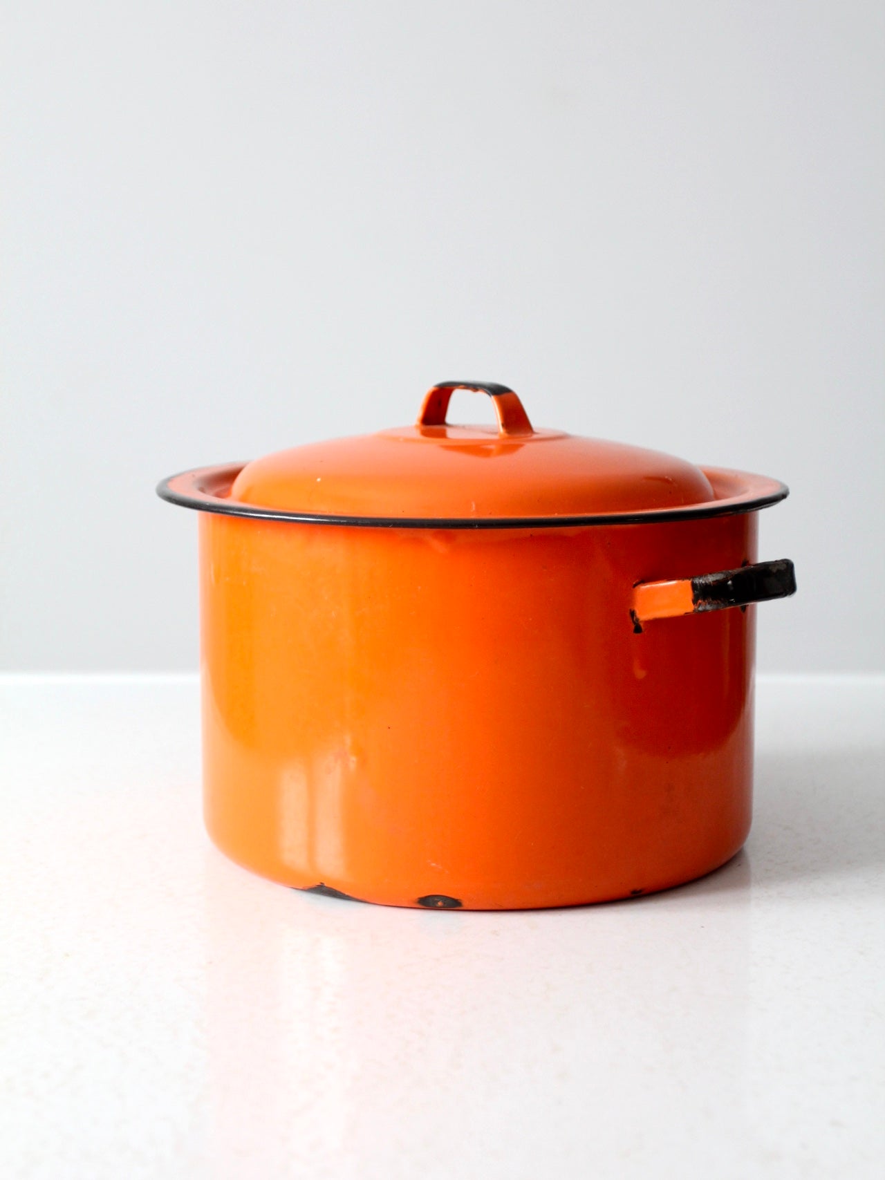 mid-century enamelware pot