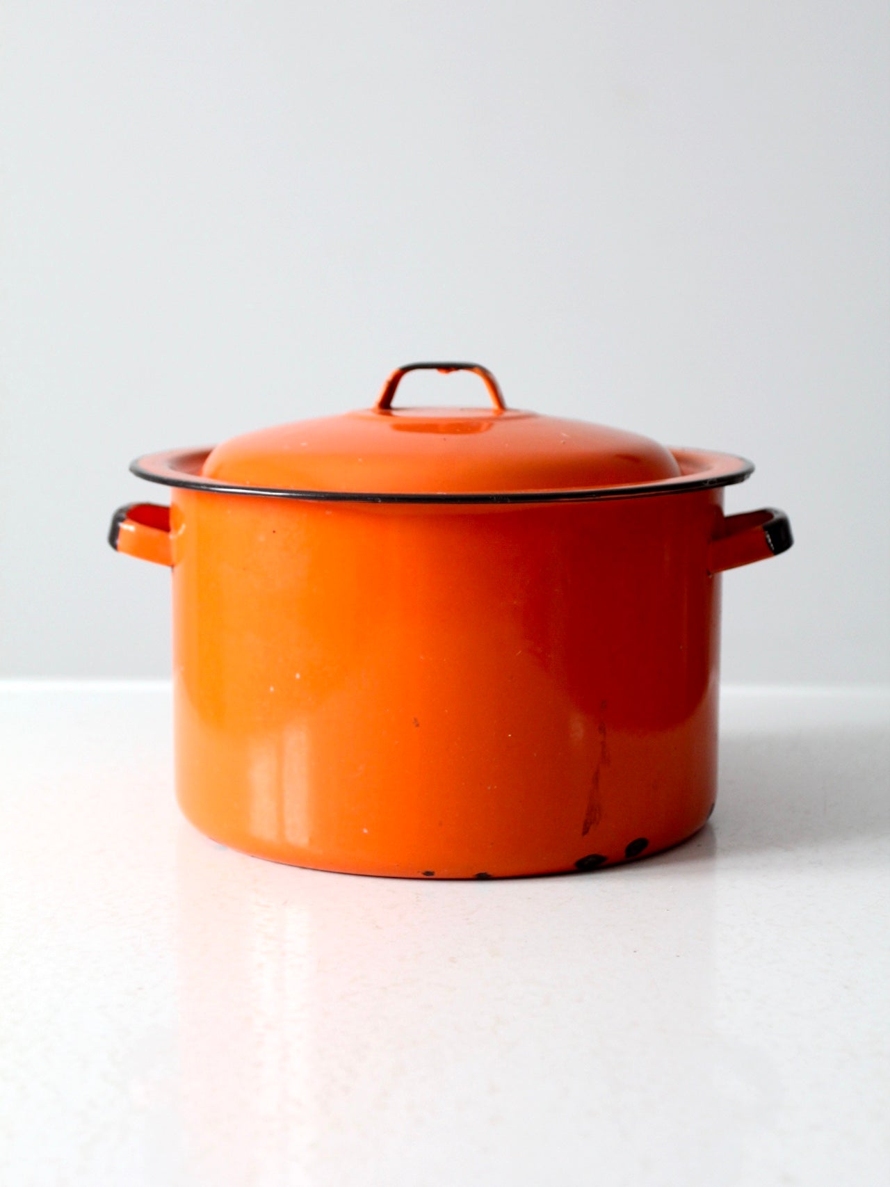 mid-century enamelware pot