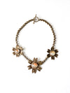 vintage floral brutalist necklace
