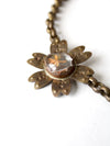 vintage floral brutalist necklace