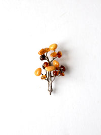 vintage amber brooch