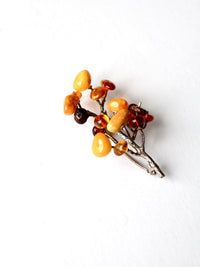 vintage amber brooch