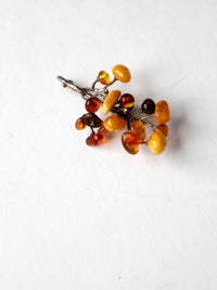 vintage amber brooch