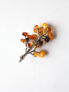 vintage amber brooch