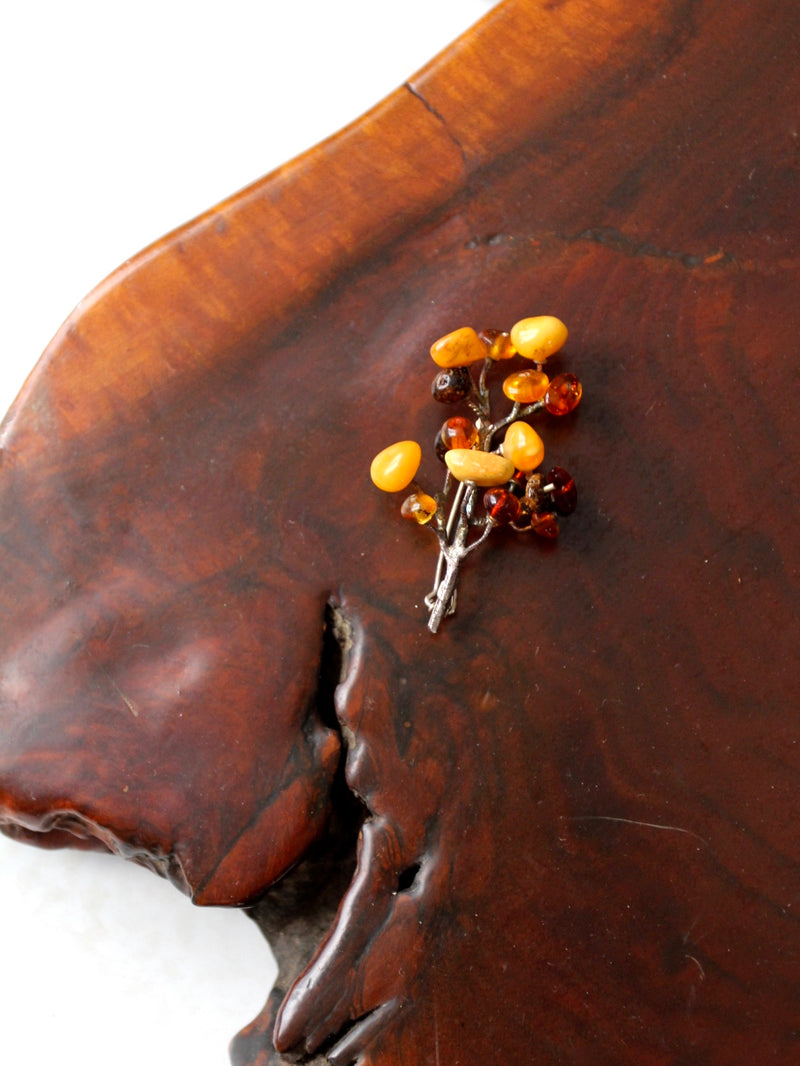 vintage amber brooch