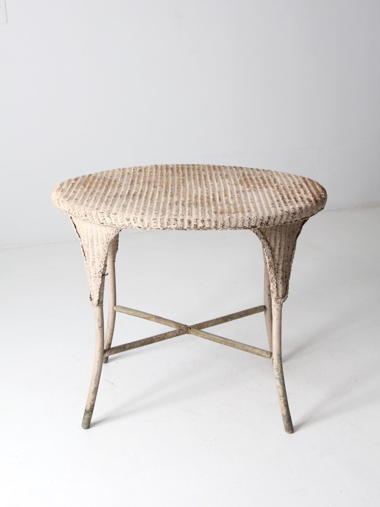 antique wicker table