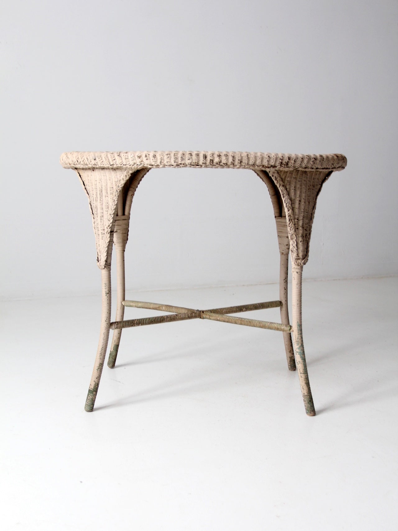 antique wicker table