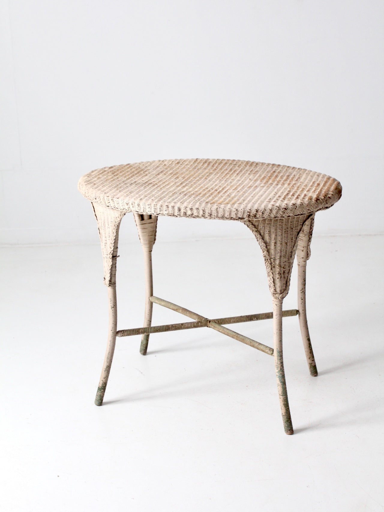 antique wicker table