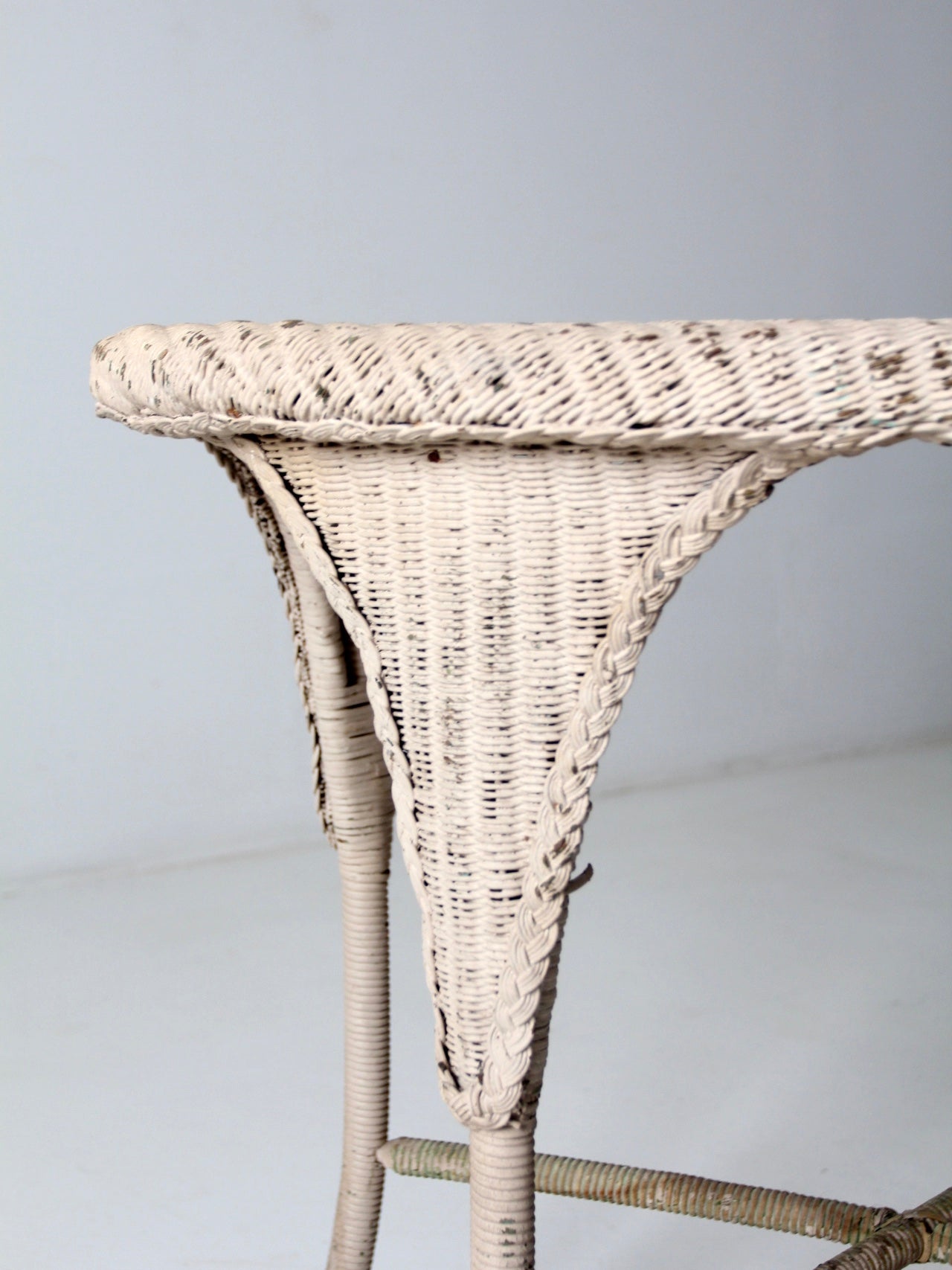 antique wicker table