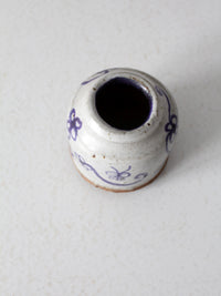 vintage Asian floral vase