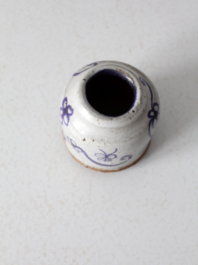 vintage Asian floral vase
