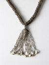 vintage beaded tassel necklace