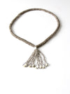 vintage beaded tassel necklace