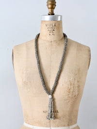 vintage beaded tassel necklace