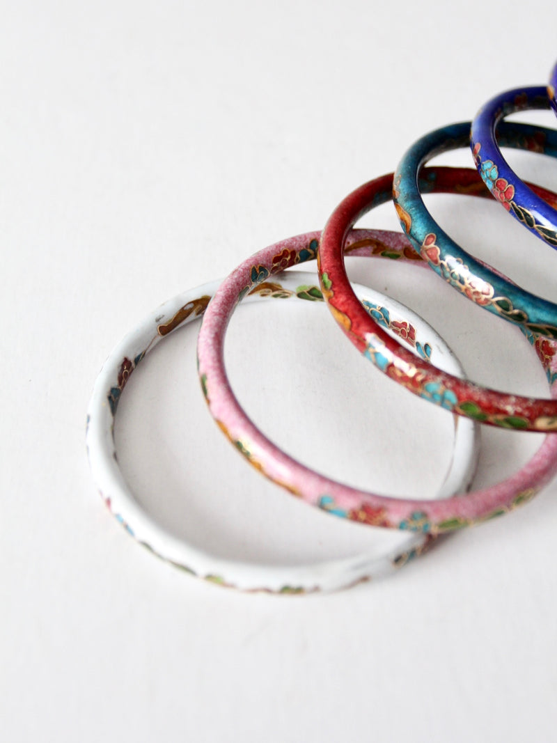 vintage cloisonne bangle collection