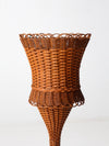 antique wicker plant stand
