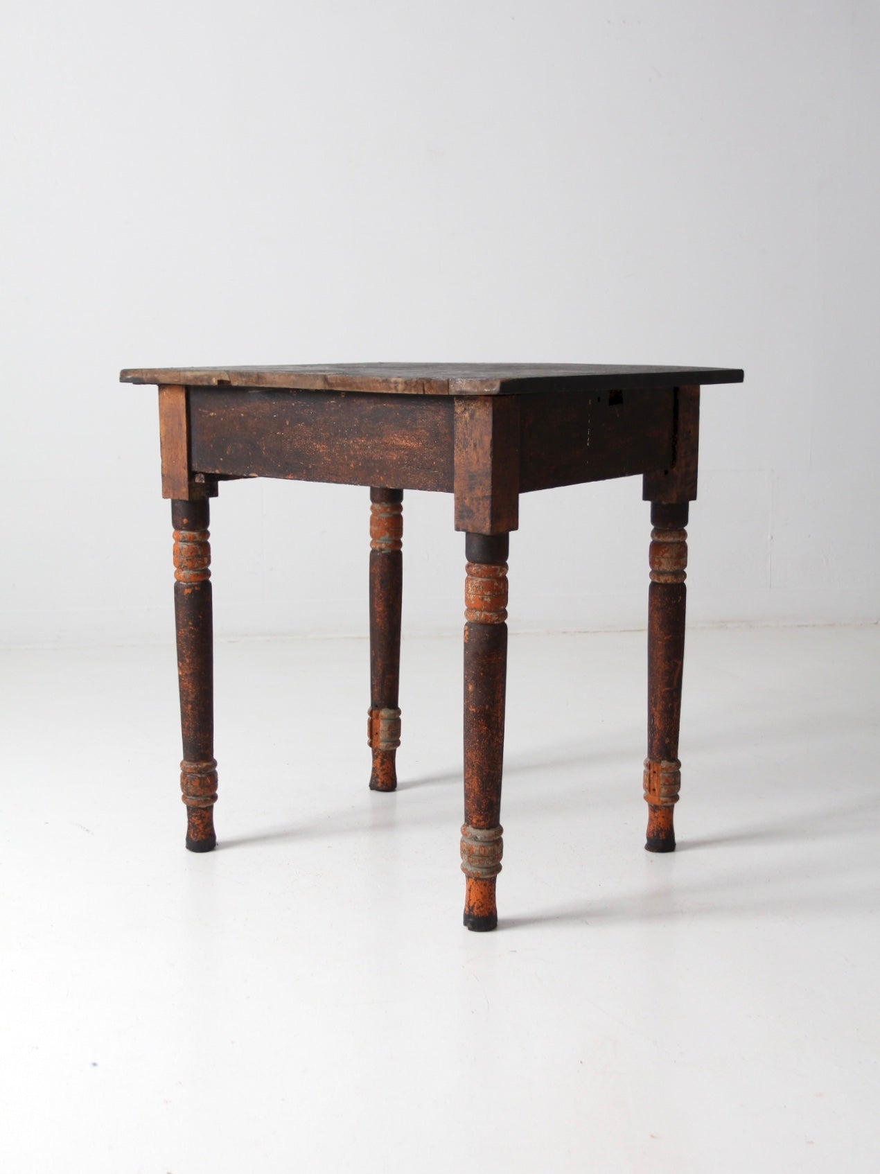 antique primitive end table with drawer