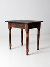 antique primitive end table with drawer