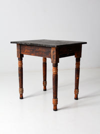 antique primitive end table with drawer