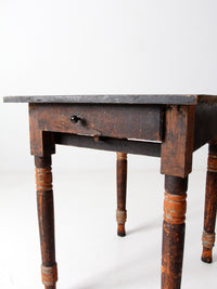 antique primitive end table with drawer