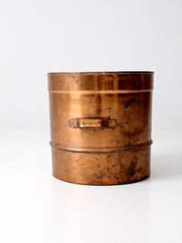 antique copper sieve pot