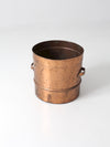antique copper sieve pot