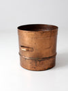 antique copper sieve pot