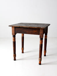antique primitive end table with drawer