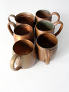 vintage copper mugs set/6