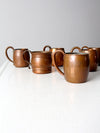 vintage copper mugs set/6