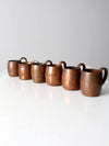 vintage copper mugs set/6