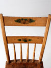 antique primitive chair with painted back