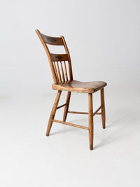 antique primitive chair with painted back