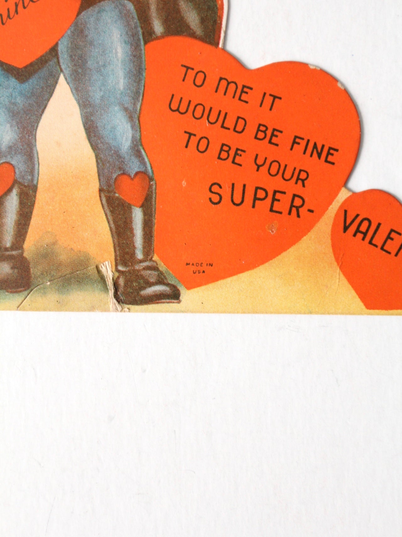 vintage Superman Valentine's card