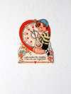 vintage 1930s Valentine's Day stand up card