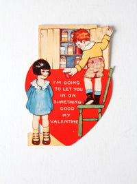 vintage Valentine's Day embossed card circa 1920s