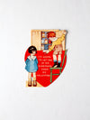 vintage Valentine's Day embossed card circa 1920s
