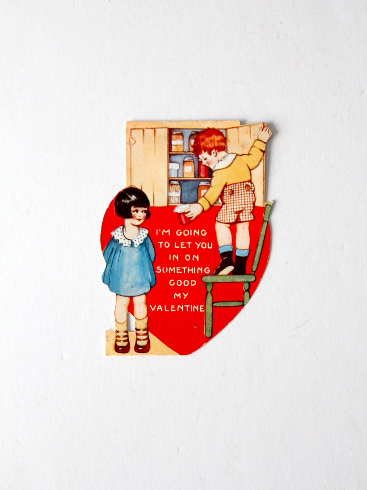 vintage Valentine's Day embossed card circa 1920s