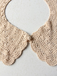 antique lace crotchet collar