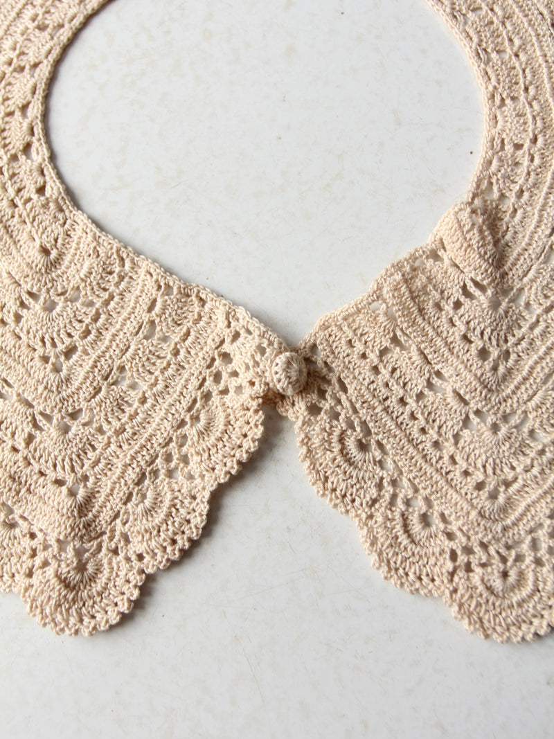 antique lace crotchet collar