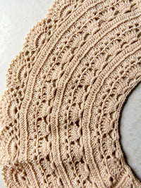antique lace crotchet collar