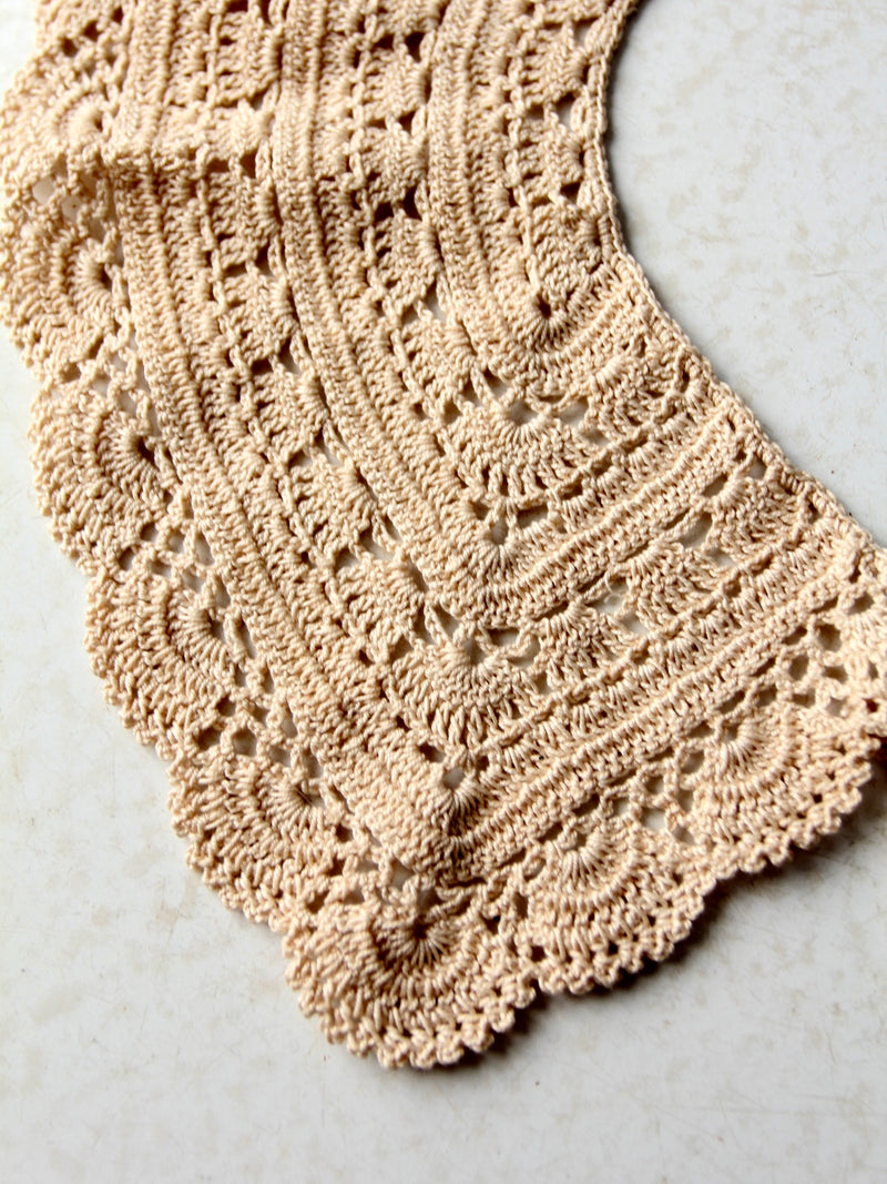 antique lace crotchet collar